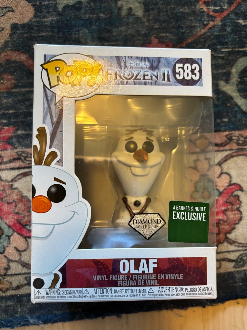 Funko Pop! Disney Frozen II Box Back Artwork - White, Blue, Orange, Black